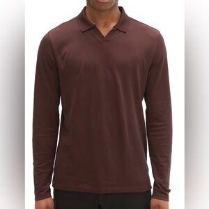 Robert Barakett Men’s Adison Long Sleeve Johnny Collar Polo